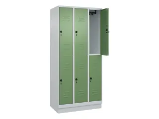 dubbeldekse locker,HxBxD 1950x900x500mm,3x2vak.,vak B 300mm - 2