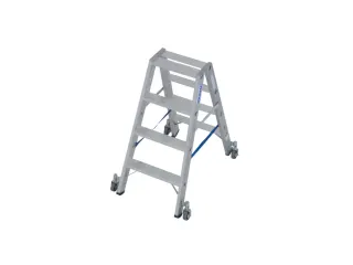 Vouwladder Aluminium Beide Zijden 2x4treden Verrijdbaar L 1 71m - 3