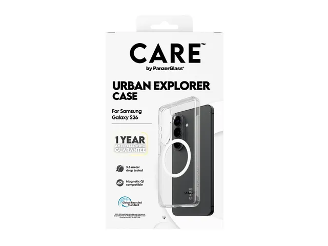 PanzerGlass CARE by Urban Explorer Case Transparent w. White Qi