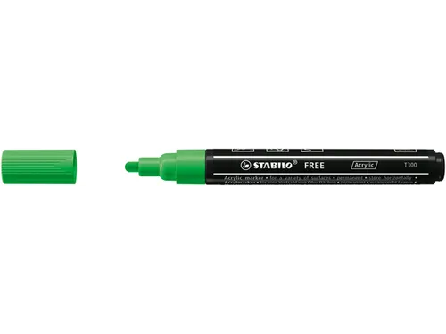 Acrylmarker STABILO Free Acrylic T300 bladgroen 2-3mm