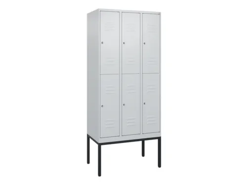 dubbeldekse locker,HxBxD 2120x900x500mm,3x2vak.,vak B 300mm,cil.-slot