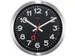 Horloge murale NeXtime 'Station' Ø19cm aluminium brossé noir