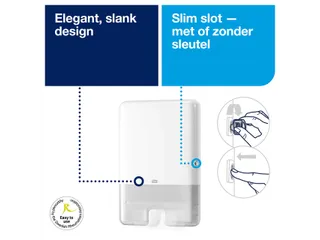 Tork 552000 H2 Elevation Xpress Multifold Handdoekdispenser Wit - 4