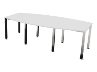 vergadertafel,HxBxD 740x2400x1200mm,vatvormig,Bl-wit - 1