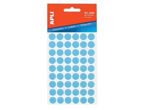 Apli Ronde Etiketten Ø13mm Blauw