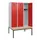 locker met bank,HxBxD 1950x1200x815mm,3vak,vak B 400mm,cilinderslot