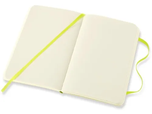 Notitieboek Moleskine pocket 90x140mm blanco soft cover lemon green