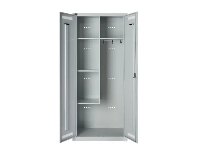 schoonmaakkast,HxBxD 1850x800x500mm,4vakken/kledingstang/haken