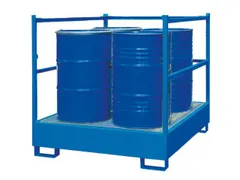 Opvangbak 4x 200l 220l 1320x 1410x 1290mm Leuning 3-Zijdig