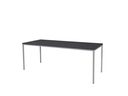 Domino Basic Tafel Vaste Hoogte 200x80 houtprint schaduw alu 4-poots