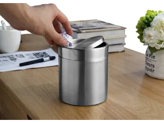 Afvalbak EKO Fandy tafelmodel met swingdeksel 1,5 liter rvs - 3