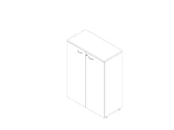 Kantoorkast Romp Wit Front Wit bxdxh 900x450x1232mm