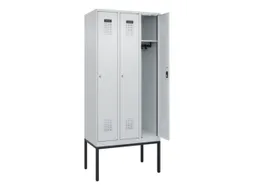 locker,HxBxD 2120x900x500mm,3vak,vak B 300mm,cil.-slot,voetonderstel