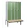 locker met bank,HxBxD 1950x1200x815mm,4vak,vak B 300mm,draaigrendel