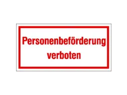 aanwijzingsbord,Personentransport verboden,PVC,om te verlijmen