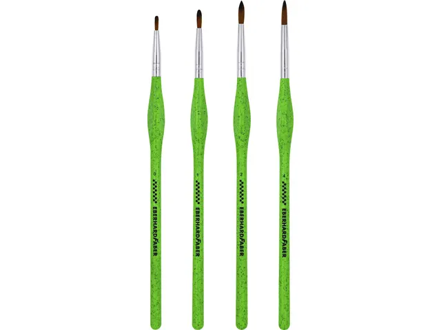 Penselenset Eberhard Faber Green Winner 4st. Fijn 0,1,2 en 4, syntheti