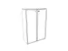 Armoire portes vitrées 1310x860x450mm bois/aluminium