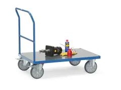 Duwbeugelwagen Met Hard Pvc Platform 600kg 1000x600mm Ral5007