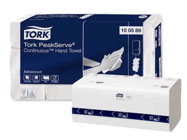 Tork 100589 PeakServe Continu Handdoek Advanced H5 1-laags 12x270 vel