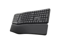 OUTLET Trust Keyra Draadloos Ergonomisch Toetsenbord Zwart QWERTY US