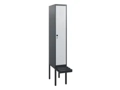 locker met bank,HxBxD 1950x300x815mm,1vak,vak B 300mm,draaigrendel