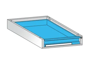 Onderbouwkast 1Lade H 120Mm Cilinderslot Front Ral5015 - 1