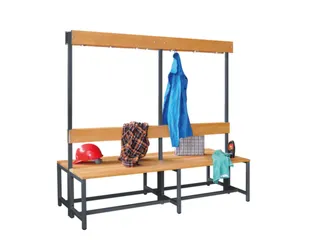 dubbele zitbank,HxLxD 1600x2000x770mm,onderstel RAL7016 - 2