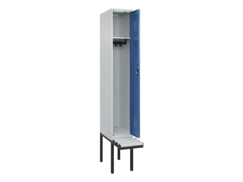 locker met bank,HxBxD 2120x300x815mm,1vak,vak B 300mm,cilinderslot