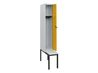 locker met bank,HxBxD 1950x300x815mm,1vak,vak B 300mm,draaigrendel - 1