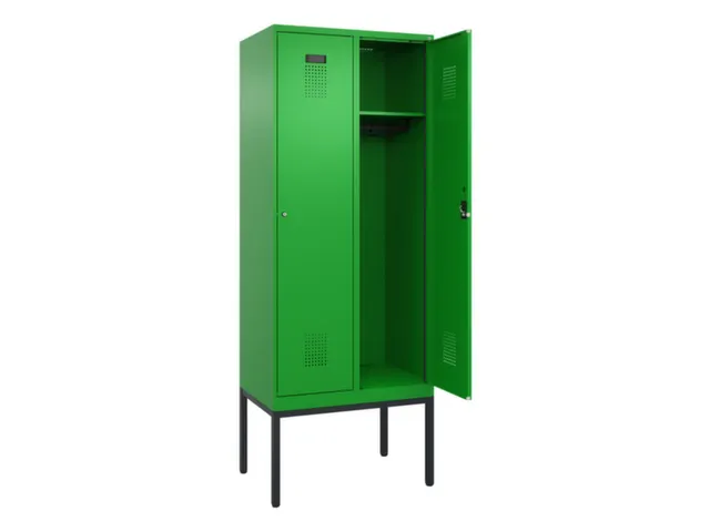 locker,HxBxD 2120x800x500mm,2vak,vak B 400mm,cil.-slot,voetonderstel