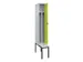 locker met bank,voor scheiding van kleding,HxBxD 2120x300x815mm,1vak