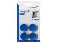 Magneet Legamaster 30mm 850gr blauw 4stuks