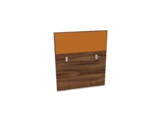 baliepaneel v. bureau aanbouw achter NP-tiepolo nut BN3005-geel 1000mm - 1
