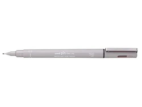 Fineliner Uni-ball Pin 0.5mm lichtgrijs