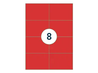 Gekleurde Etiketten 105x74mm Rood 42620 1000 Vel - 3