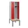 locker met bank,HxBxD 1950x600x815mm,2vak,vak B 300mm,cilinderslot