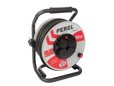 Professionele Neopreen Kabelhaspel - 40m - 3G2.5 - 4 Stopcontacten -