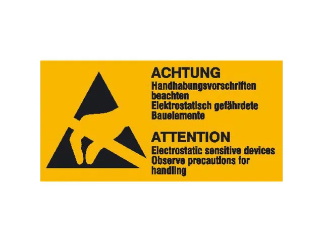 waarschuwings-combibord,Elektrostatisch gevoelige onderdelen,PVC