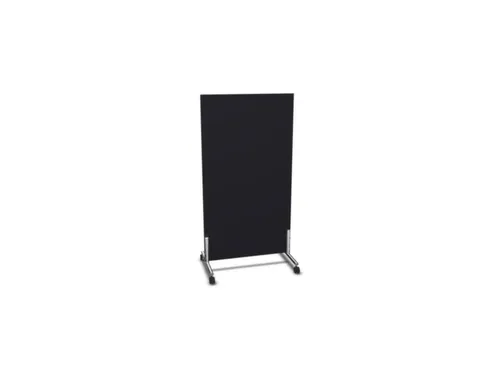 scheidingswand,HxB 1545x800mm,wand hout,frame staal,rollen,CC-zwart