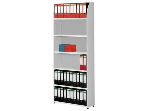 Basisveld 2250x1000x325mm 6legborden 1zijpaneel Achterwand Lichtgrijs