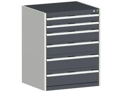 ladekast 1000x800x650mm 6laden zware lasten RAL7035 front RAL7016