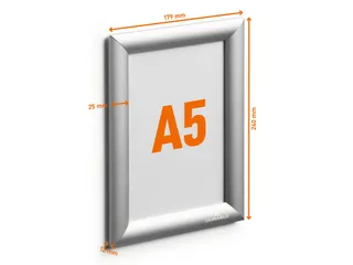 Kliklijst aluminium A5 Zilver - 5