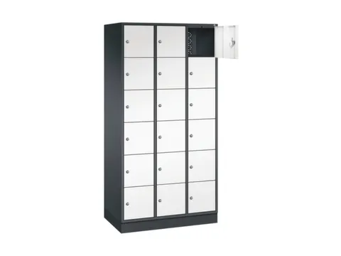lockerkast,HxBxD 1950x920x500mm,3x6vakken,cil.-slot,sokkel