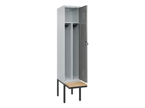 locker met bank,HxBxD 2120x400x815mm,1vak,vak B 400mm,draaigrendel
