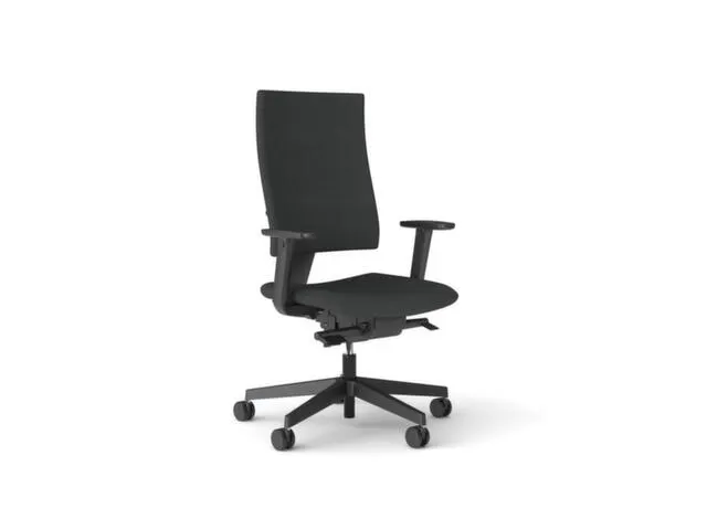 Siège De Bureau Pivotant Anthracite Piètement Noir Méc. Synchrone