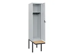 locker met bank,HxBxD 1950x400x815mm,1vak,vak B 400mm,draaigrendel