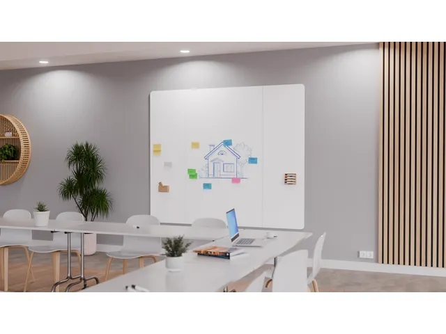 WALL-UP RRC Whiteboard 200x59,5cm Ronde Hoek Rechts