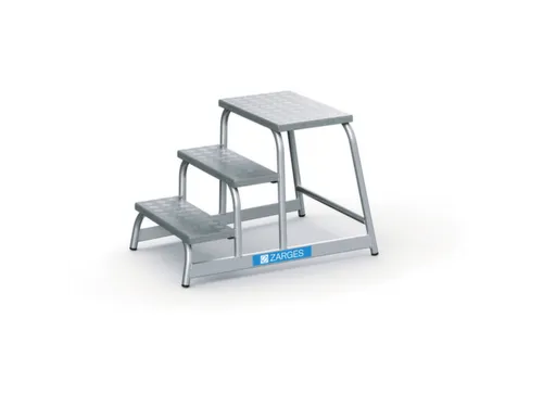 machine-opstapje bordes H 600mm 3treden aluminium