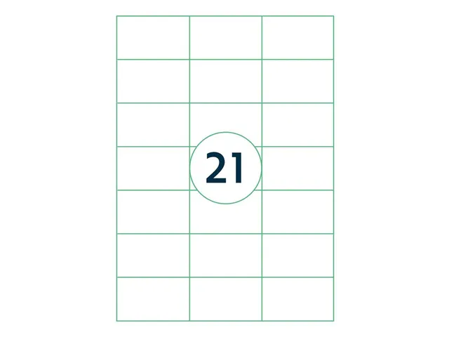 Verwijderbare Etiketten 70x42.3mm Wit Doos a 1000 Vel 42013