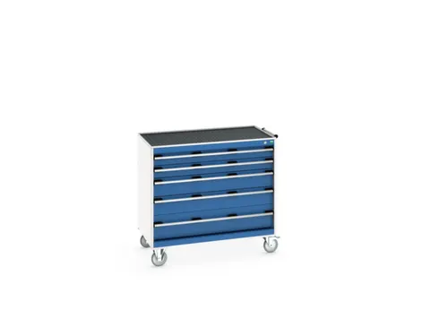 ladekast HxBxD 980x1050x650mm 5laden romp RAL7035 front RAL5010
